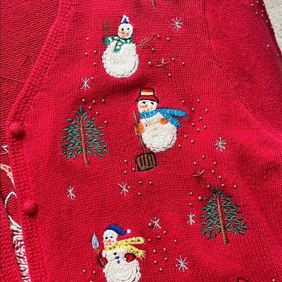 American Vintage Snowman Twilight Cardigan, with beaded detailing Size: XL - Picture 7 of 17